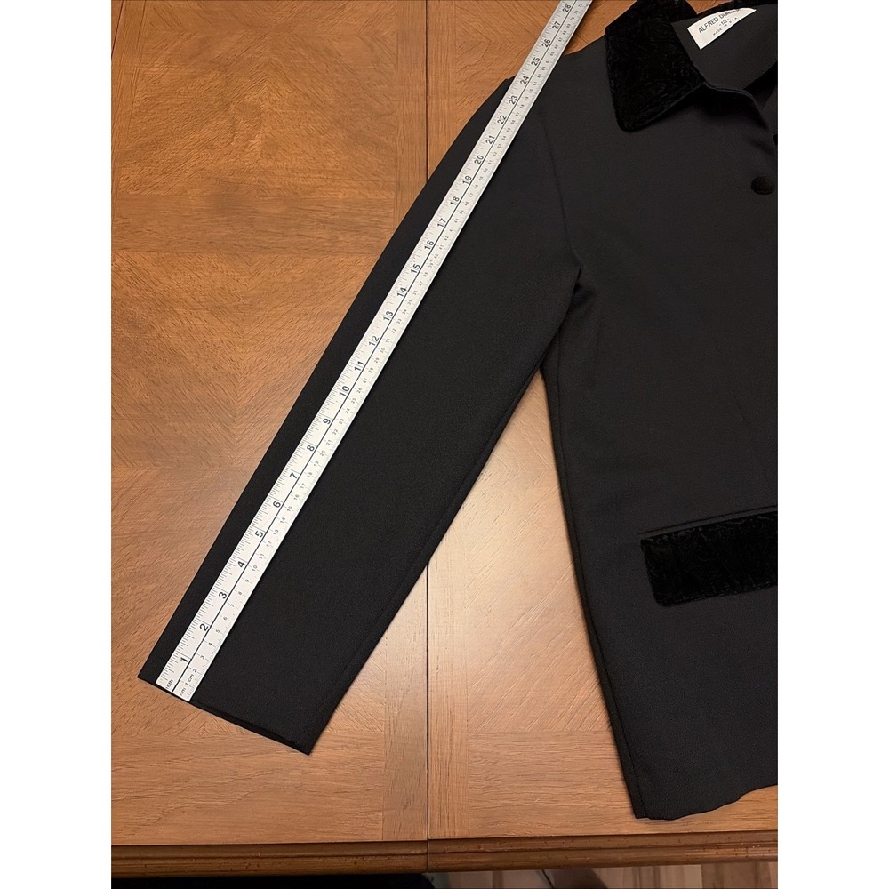 NWT VTG Alfred Dunner Women's Size 12 Blazer Jacket Black Contrast Collar USA - Picture 14 of 16
